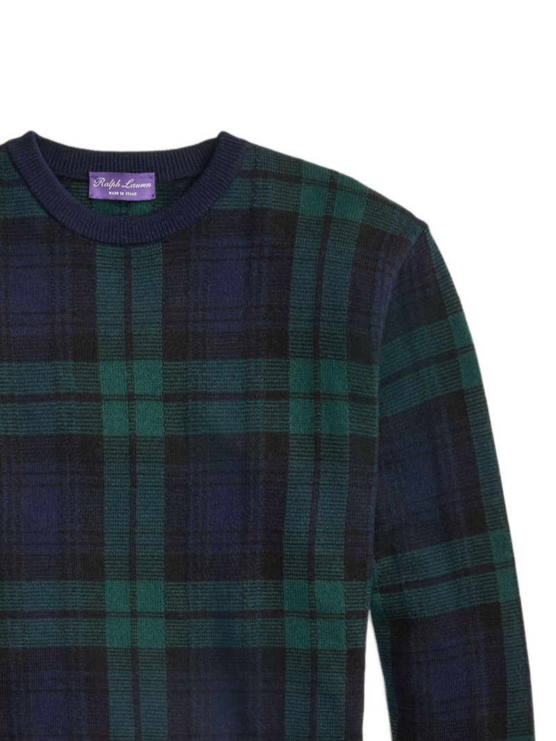 Ralph Lauren plaid-pattern crew-neck sweater outlook