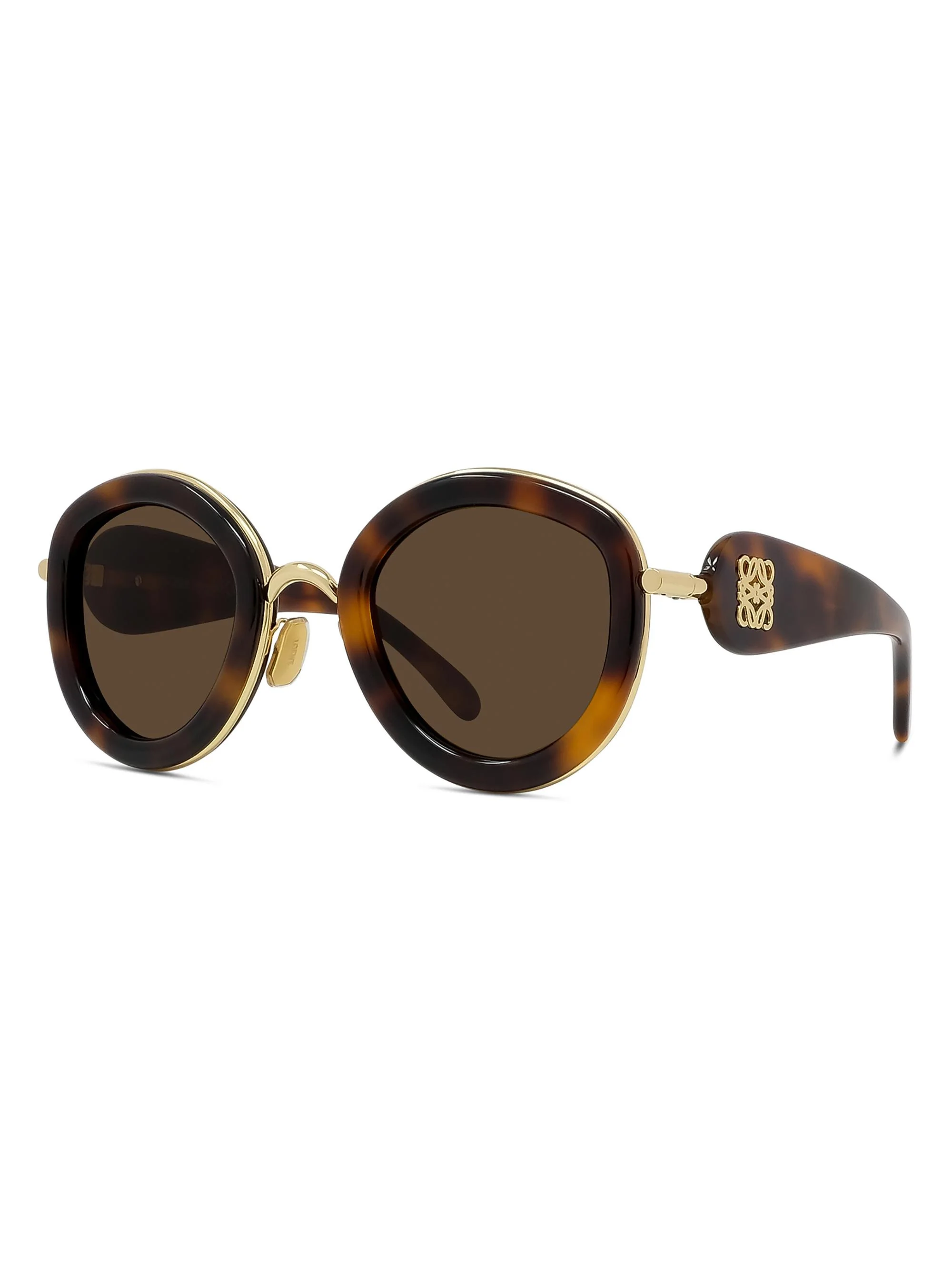 Men's Metal Round 49MM Sunglasses - Dark Havana Green - 1