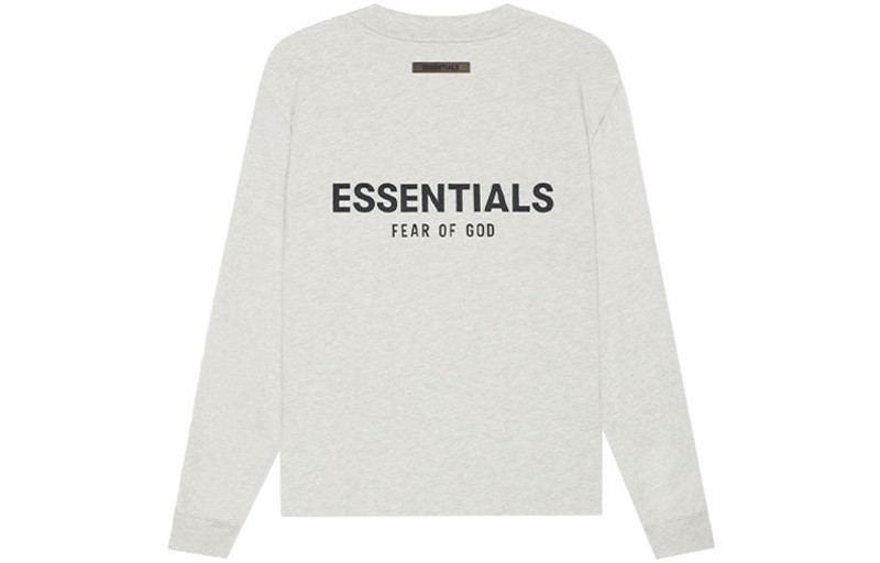 ESSENTIALS Fear of God Essentials SS21 Long Sleeve Tee Light Heather Oatmeal FOG-SS21-598 outlook