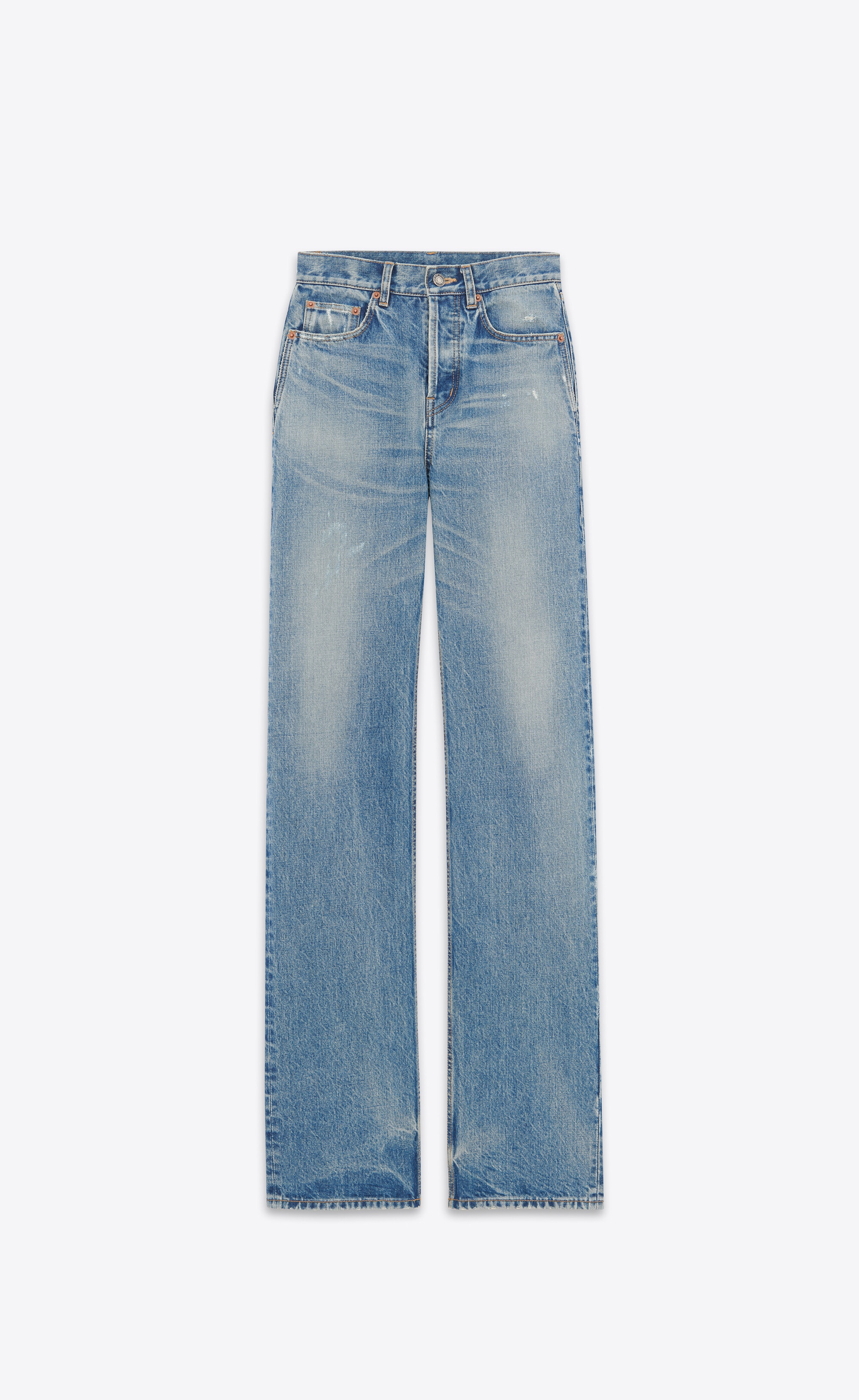 long straight jeans in charlotte blue denim - 1