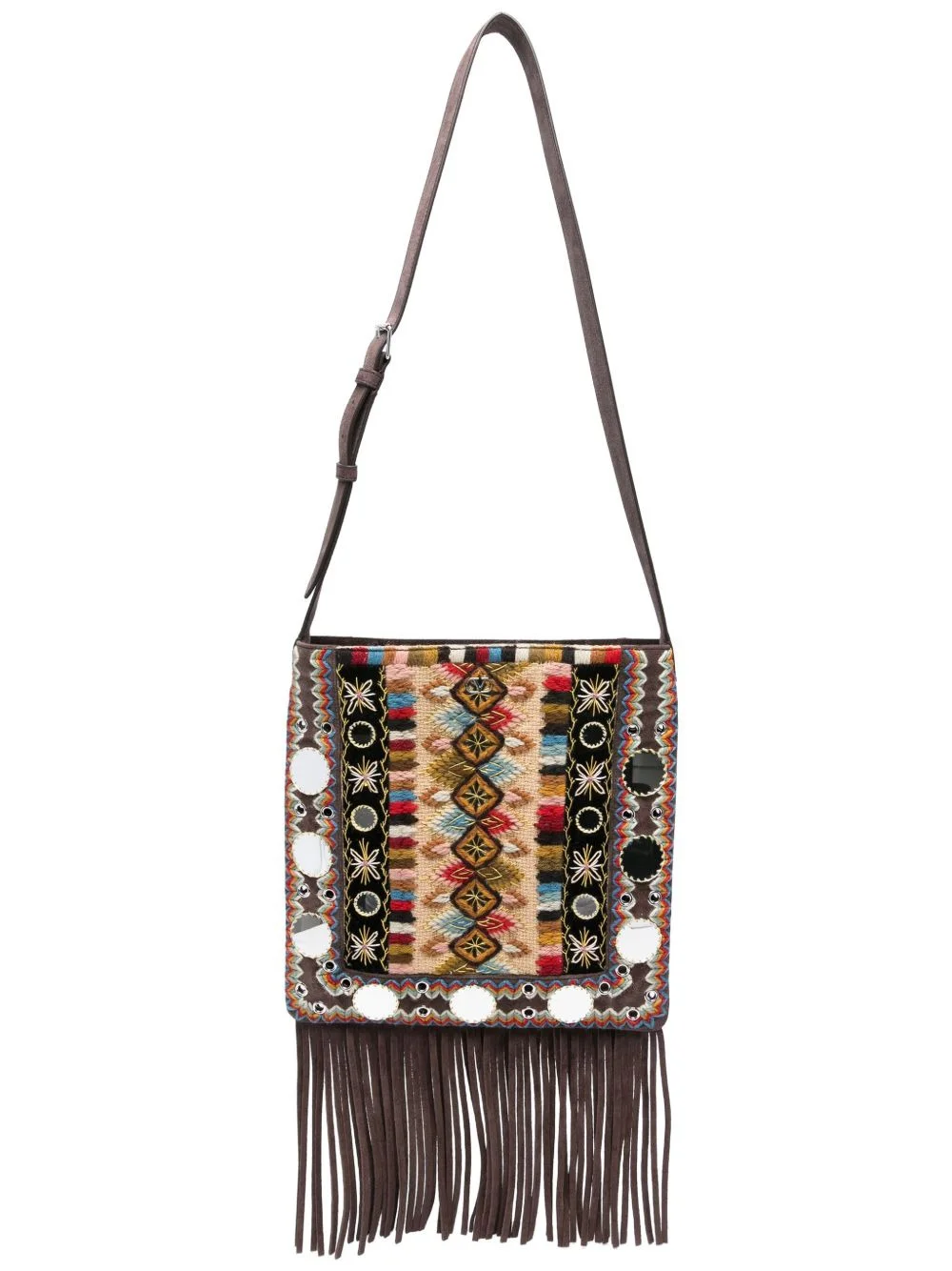 fringed crossbody bag - 1