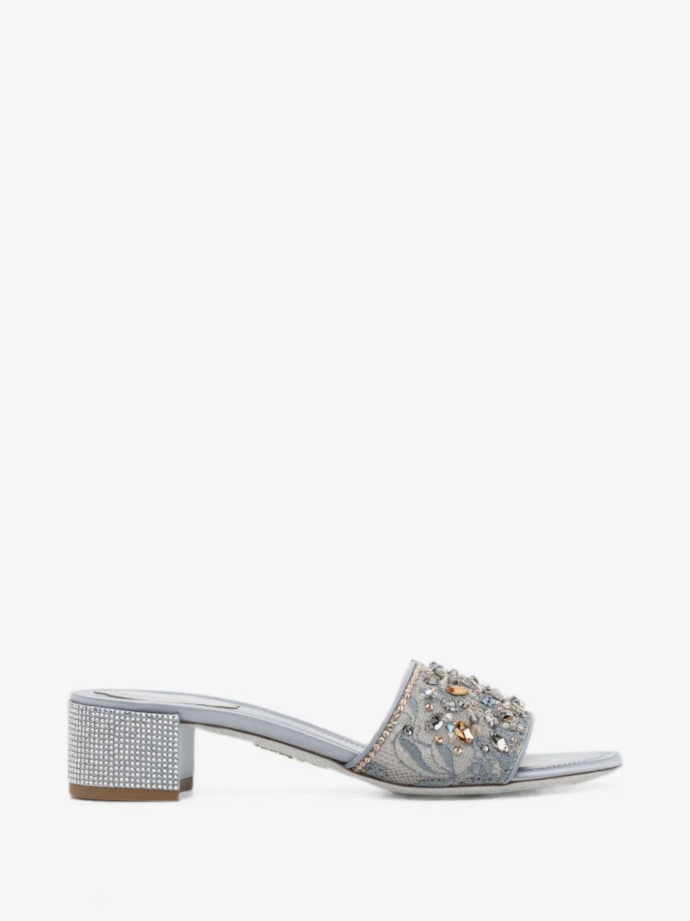 Christy crystal-embellished lace sandals - 1