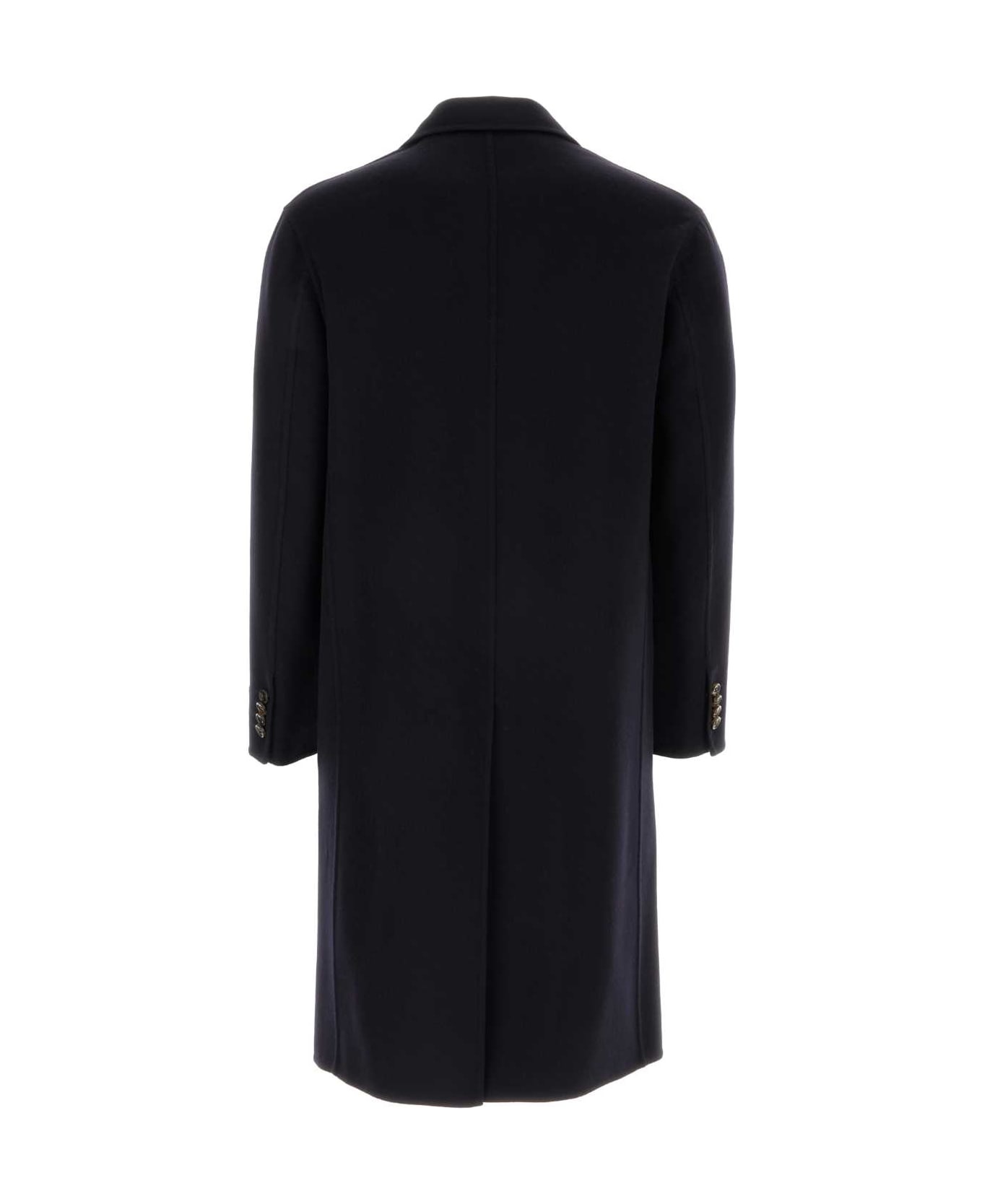 Midnight Blue Wool Blend Coat - 2