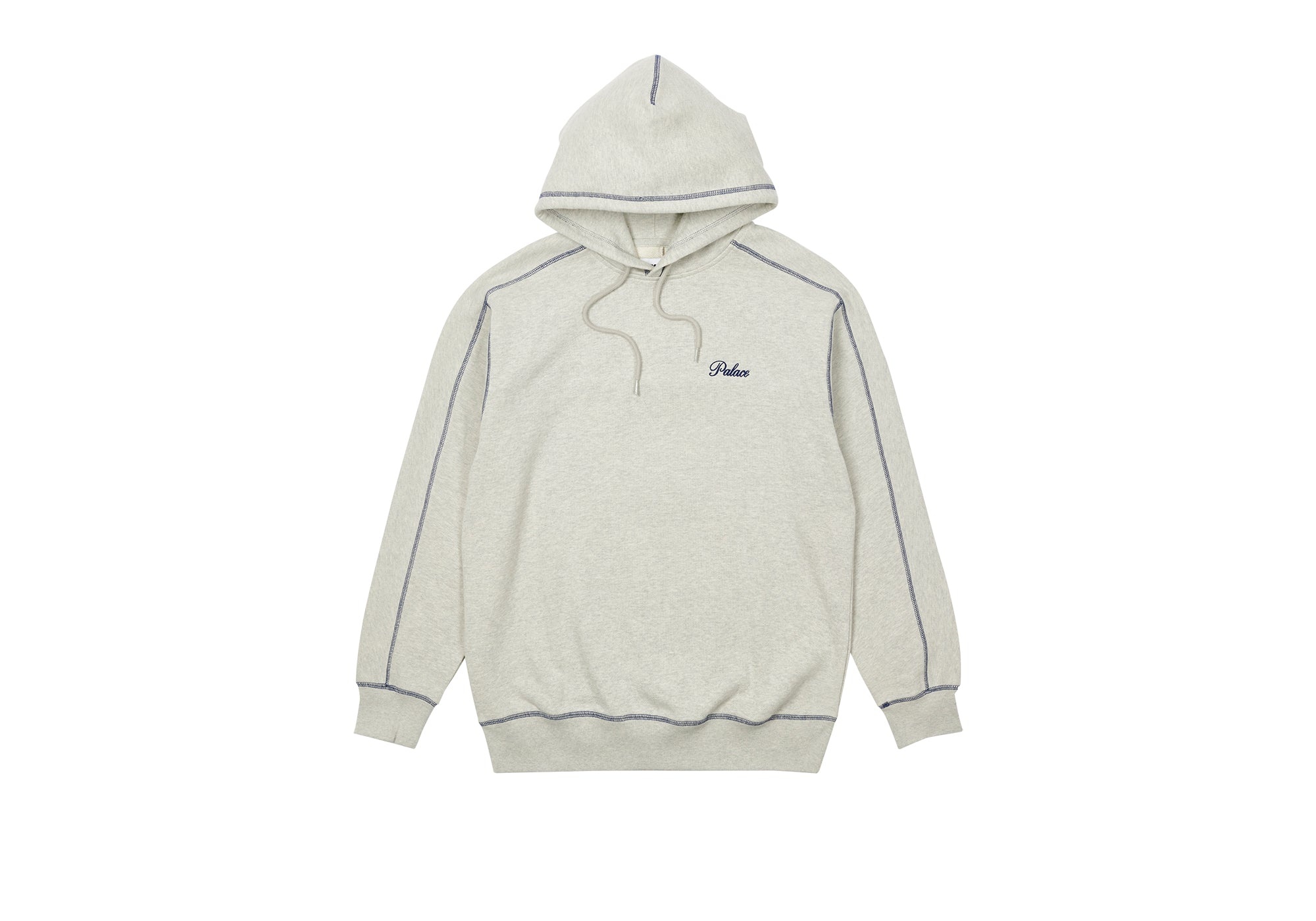 CHAIN STITCH HOOD GREY MARL - 2