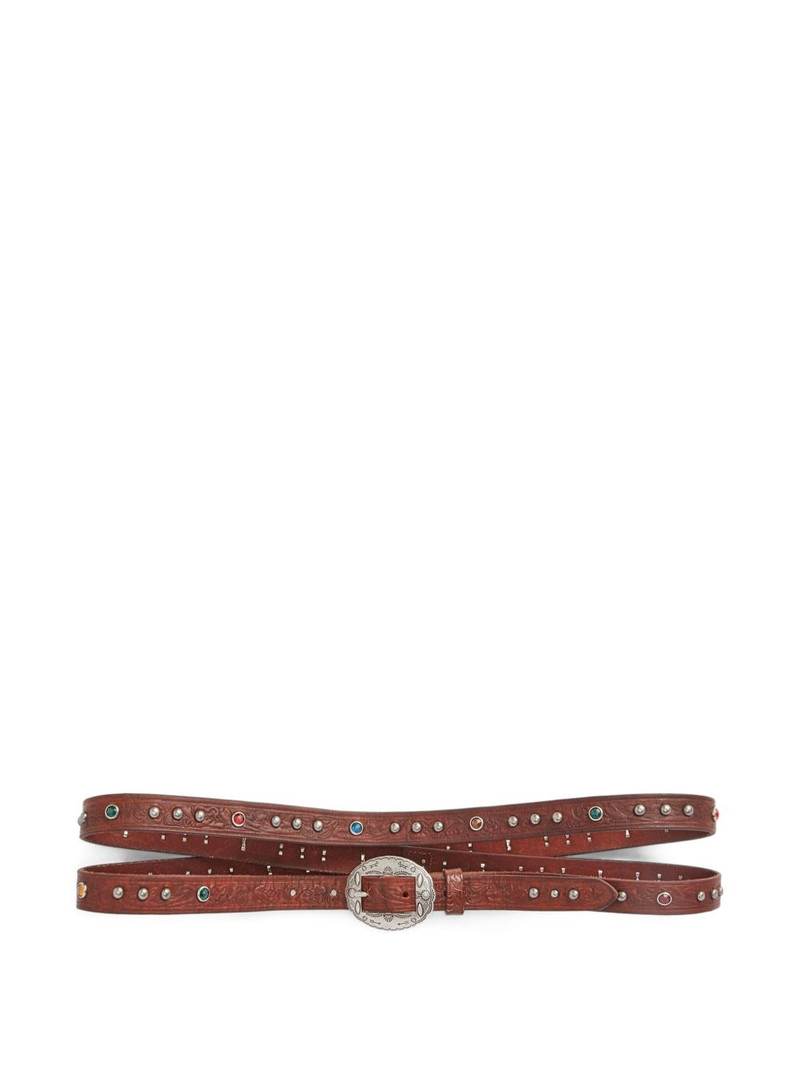 Luna studded leather belt 1