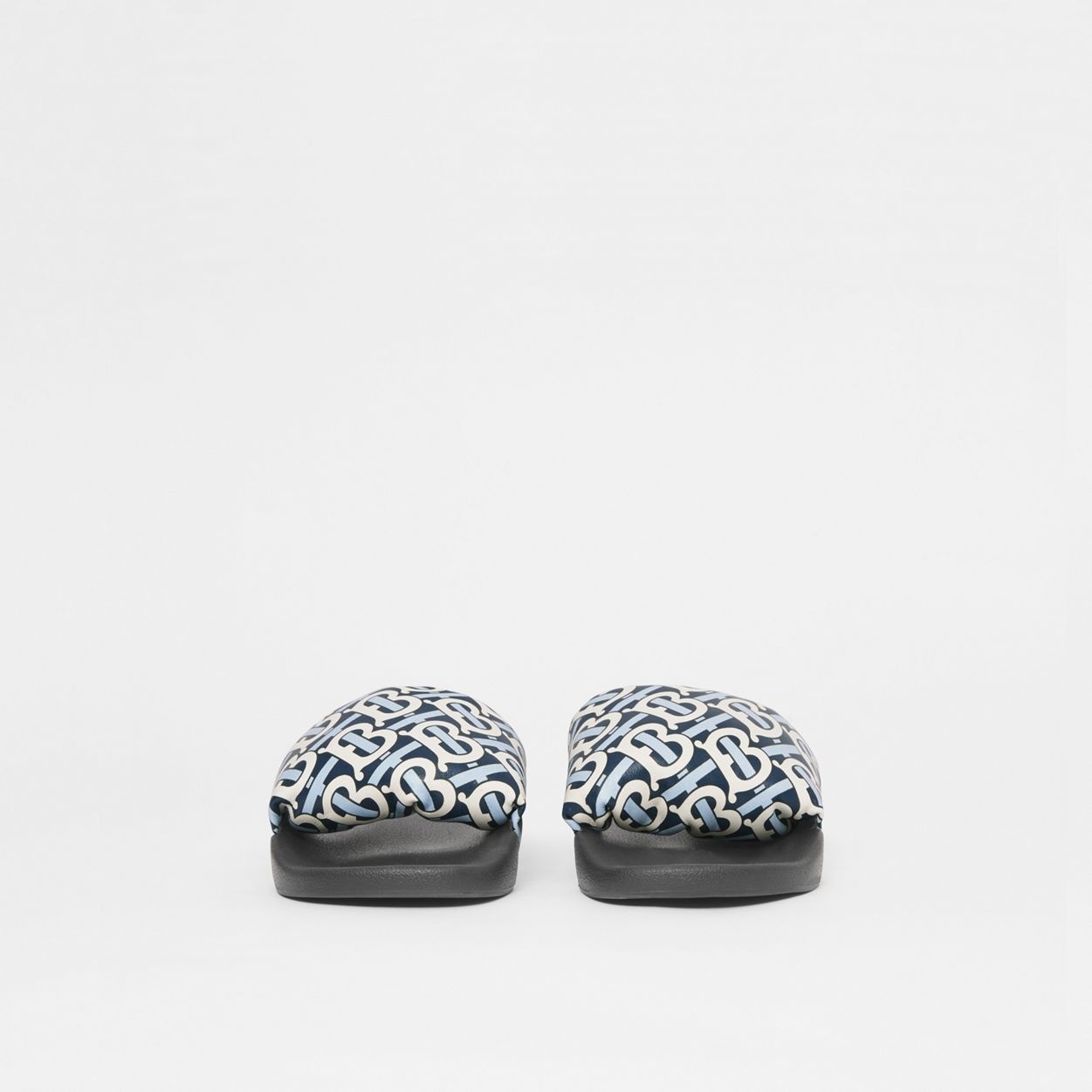 Monogram Print Lambskin Slides - 5
