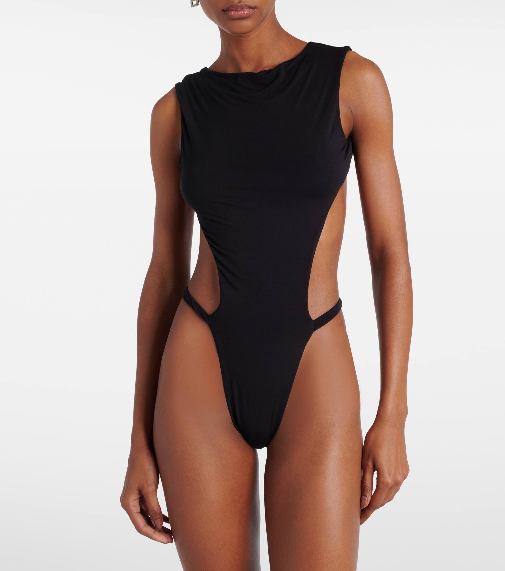 Valve cutout jersey bodysuit - 3