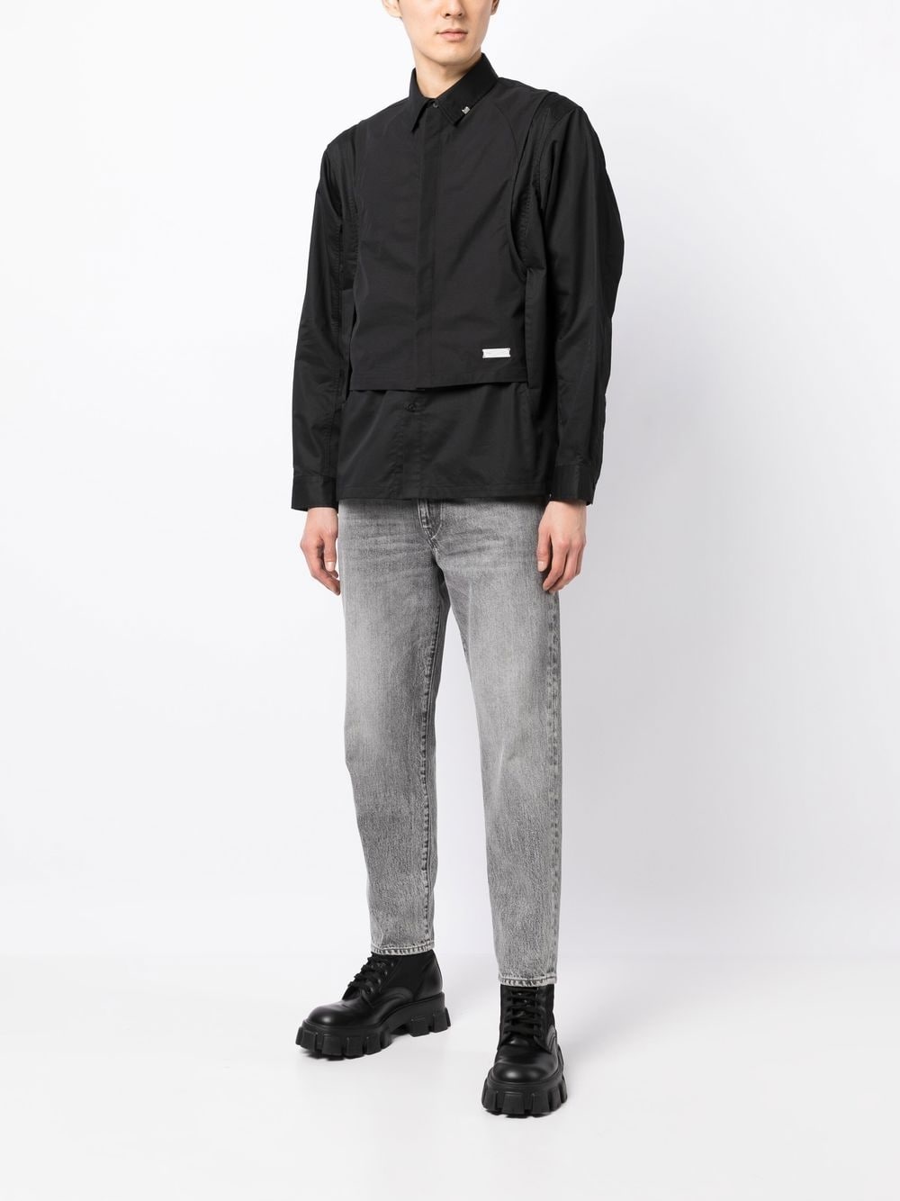 long-sleeved layered shirt - 2