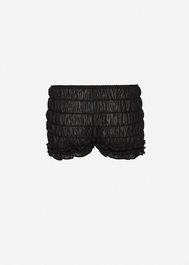 Shirred short briefs in black 2