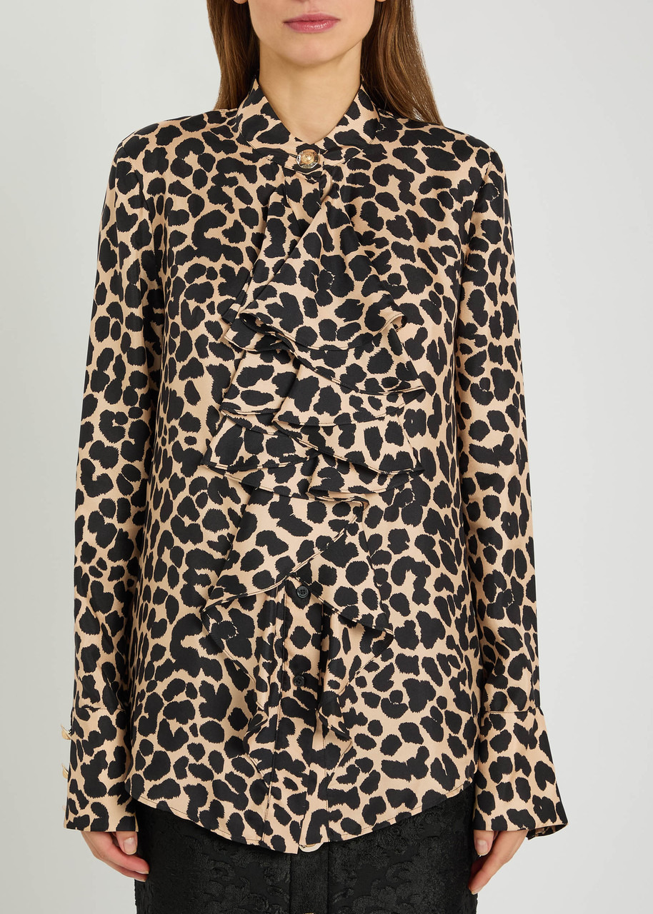 Balmain Leopard-print Silk Blouse - 2