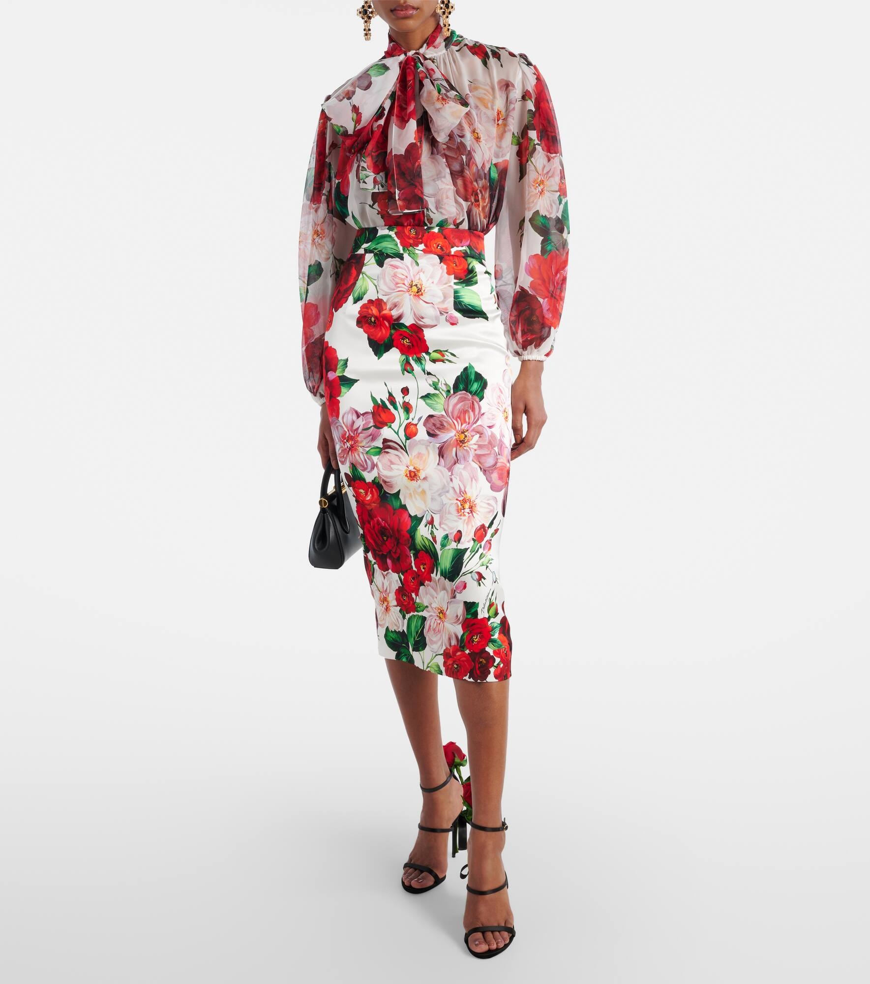 Floral midi skirt - 2