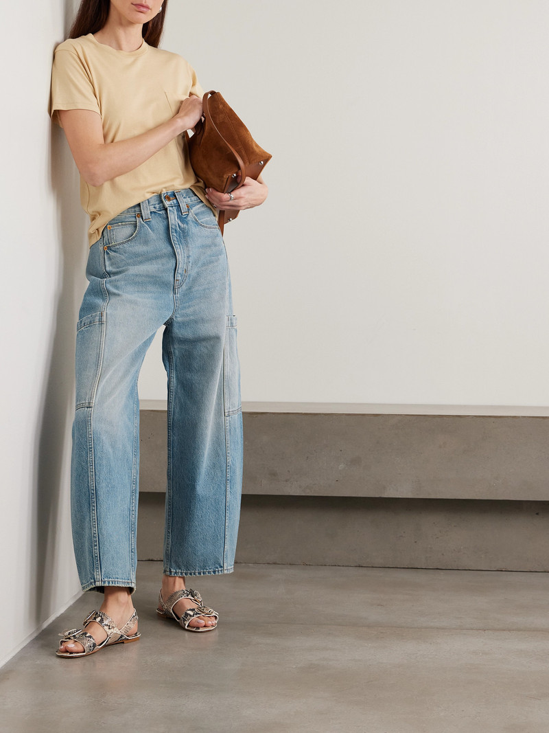 JAMIE HALLER The Crop Painter Cropped Mid-rise Wide-leg Jeans outlook