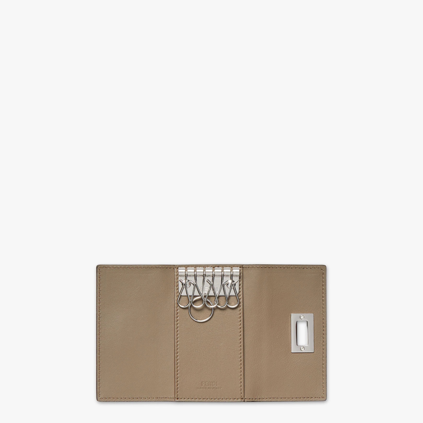 Beige leather key case - 3