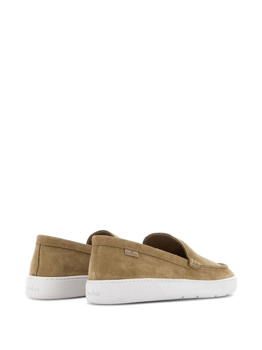almond-toe suede loafers - 3