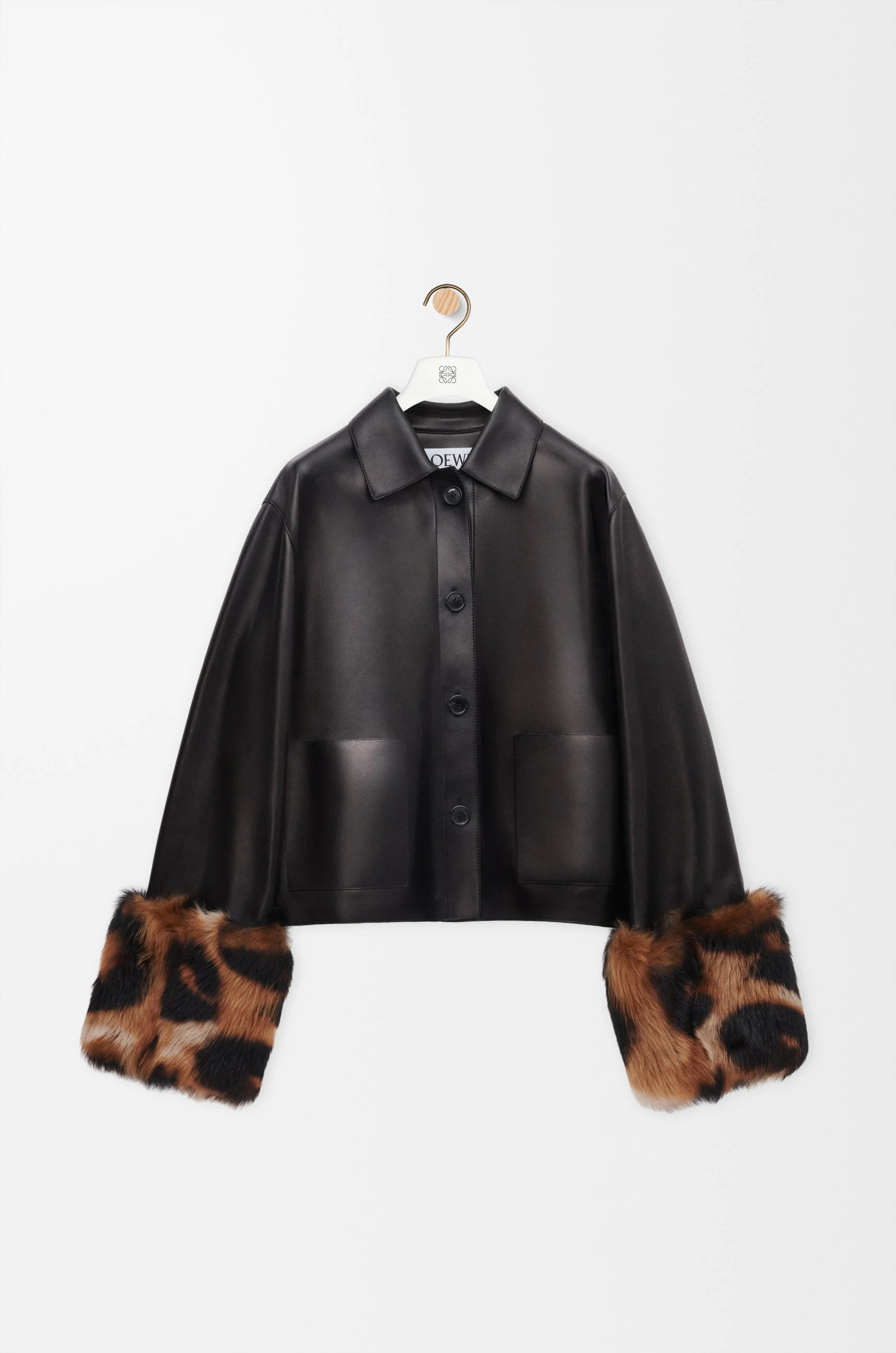 Turn-up jacket in nappa lambskin - 1