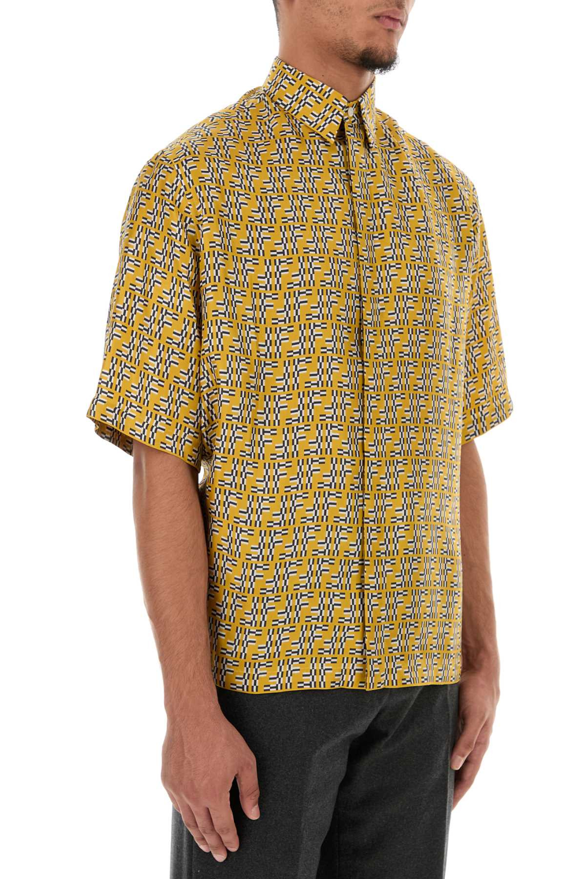 Fendi Men Printed Silk Shirt - 3