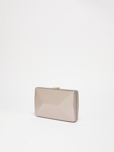 Max Mara SHELL Laminated Nappa leather clutch outlook