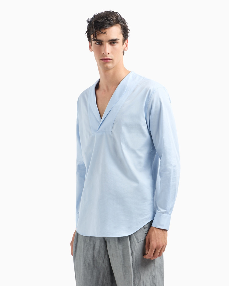 GIORGIO ARMANI LUXURY COTTON TWILL POLO SHIRT outlook