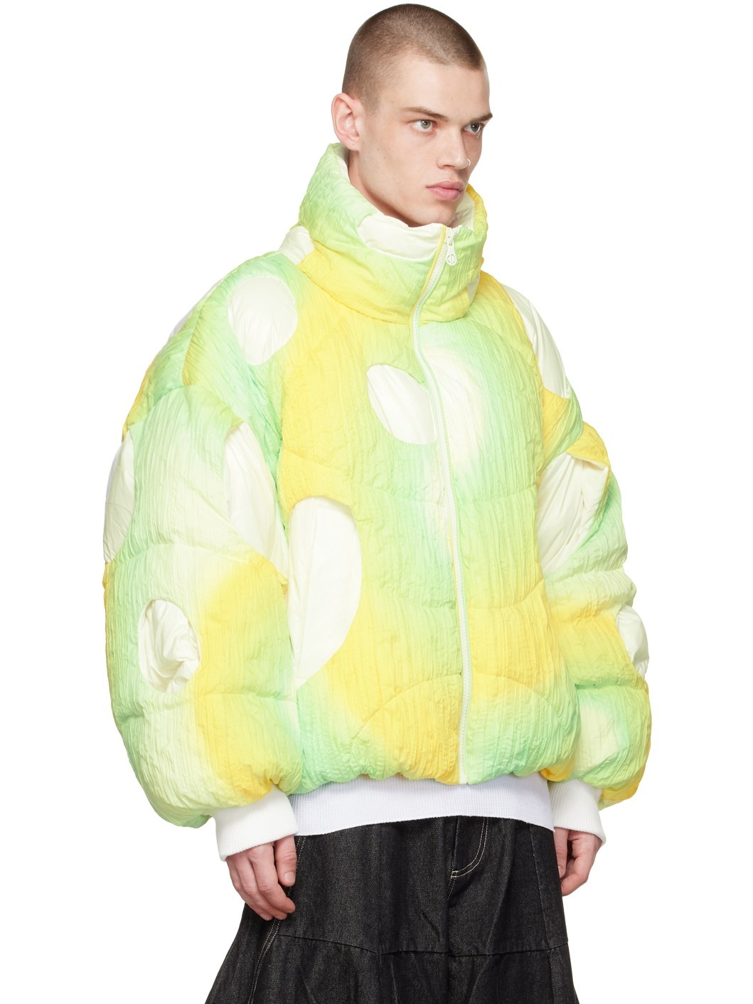 Multicolor Treehole Down Coat - 2