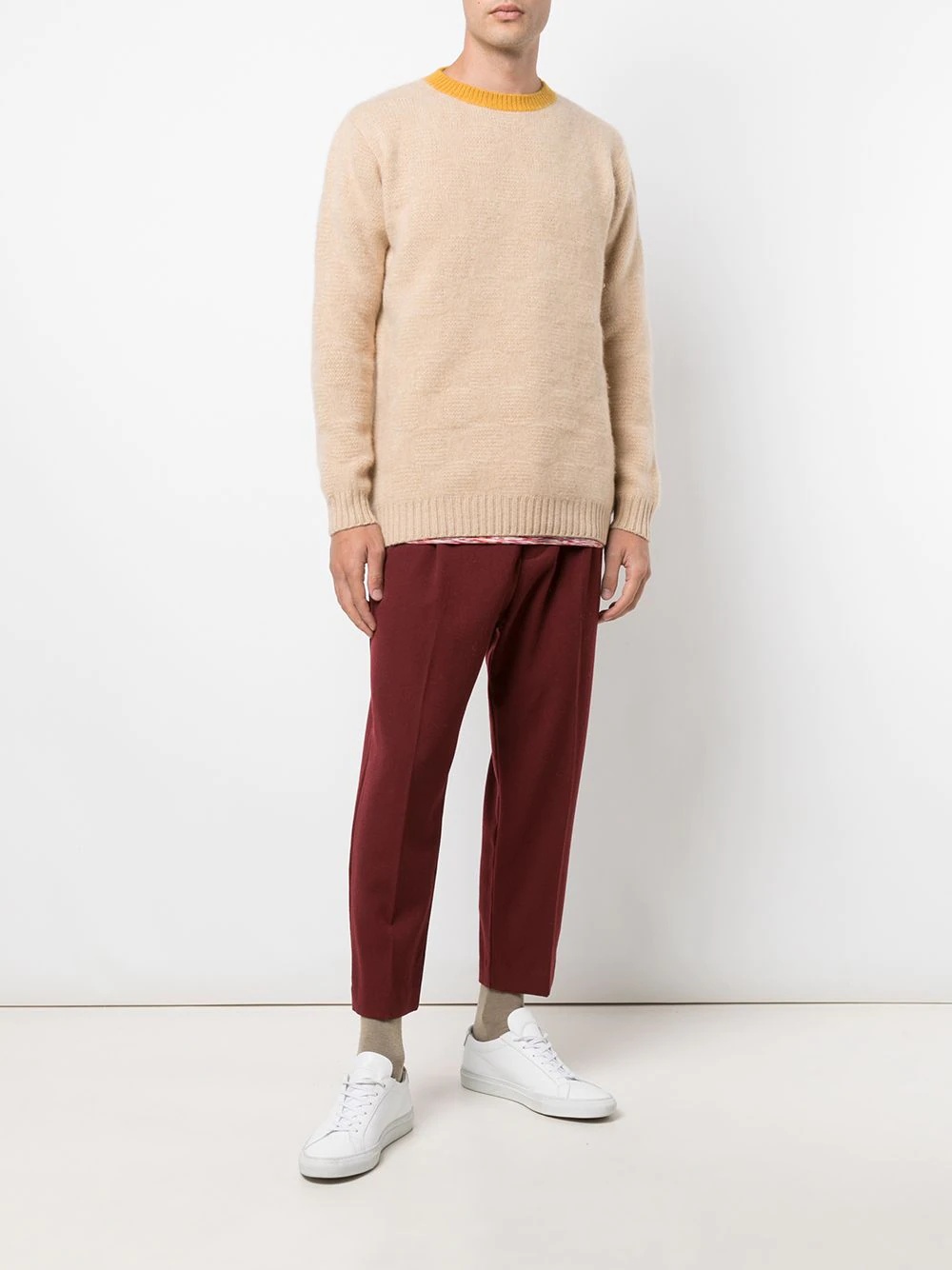 pile-stitch checked jumper - 2