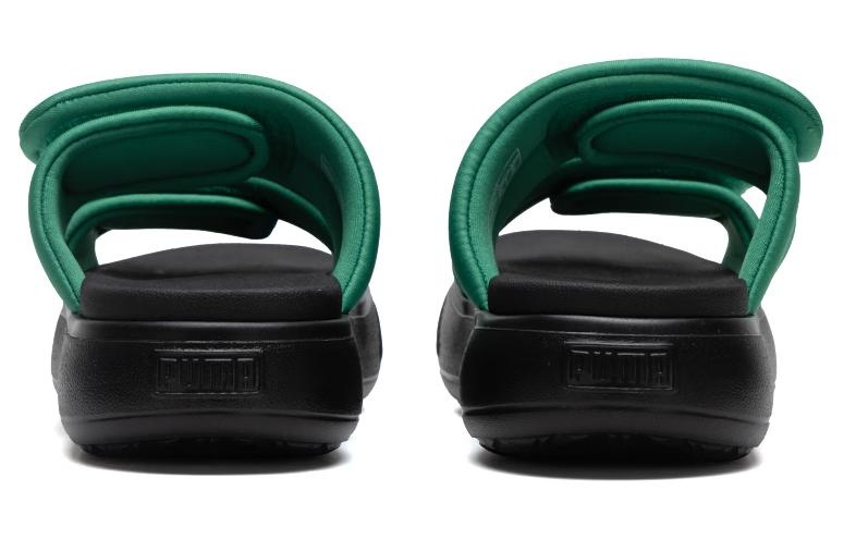 (WMNS) PUMA Mayu Puffy Slides 'Green Black' 399450-03 - 3