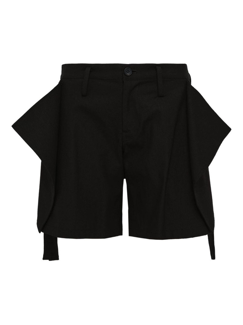 draped-detail tailored shorts 1