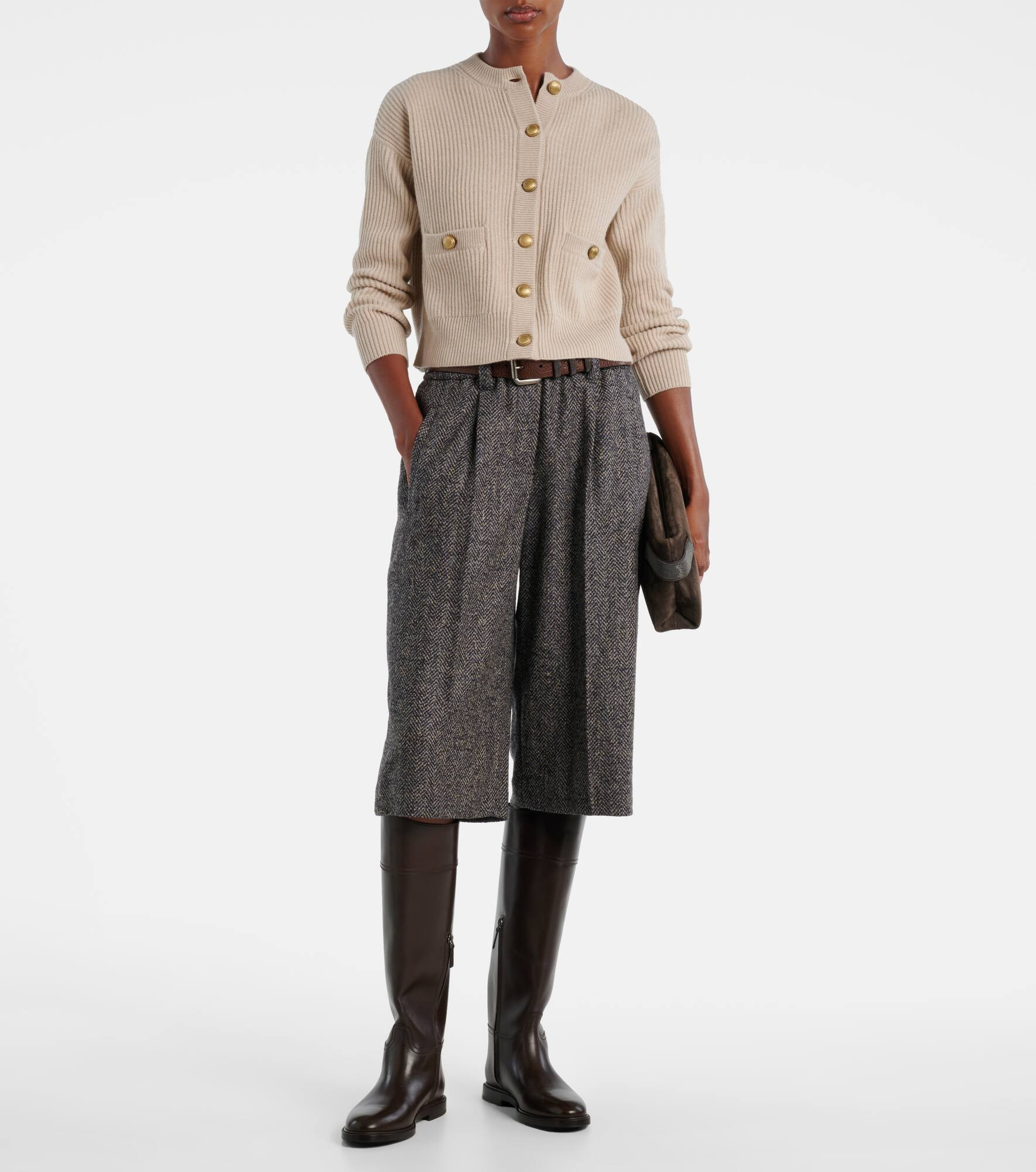 Wool, cashmere, and silk cardigan - 2
