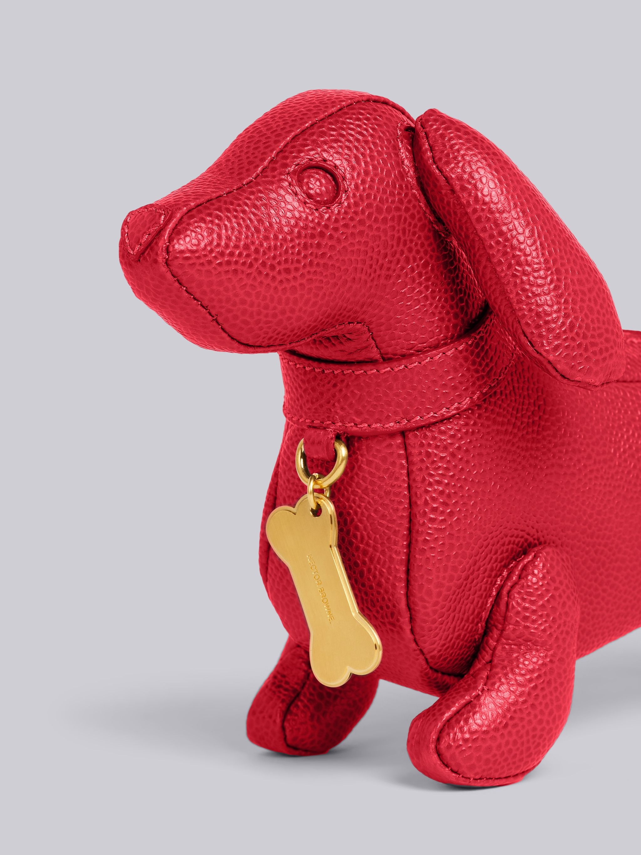 Red Pebble Grain Leather Mini Hector Bag - 2