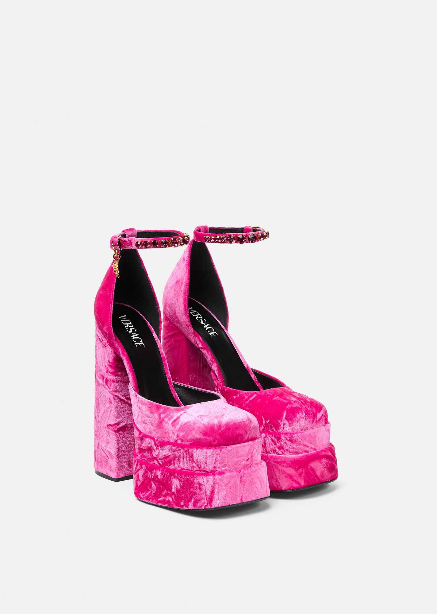 Medusa Aevitas Velvet Platform Pumps - 2