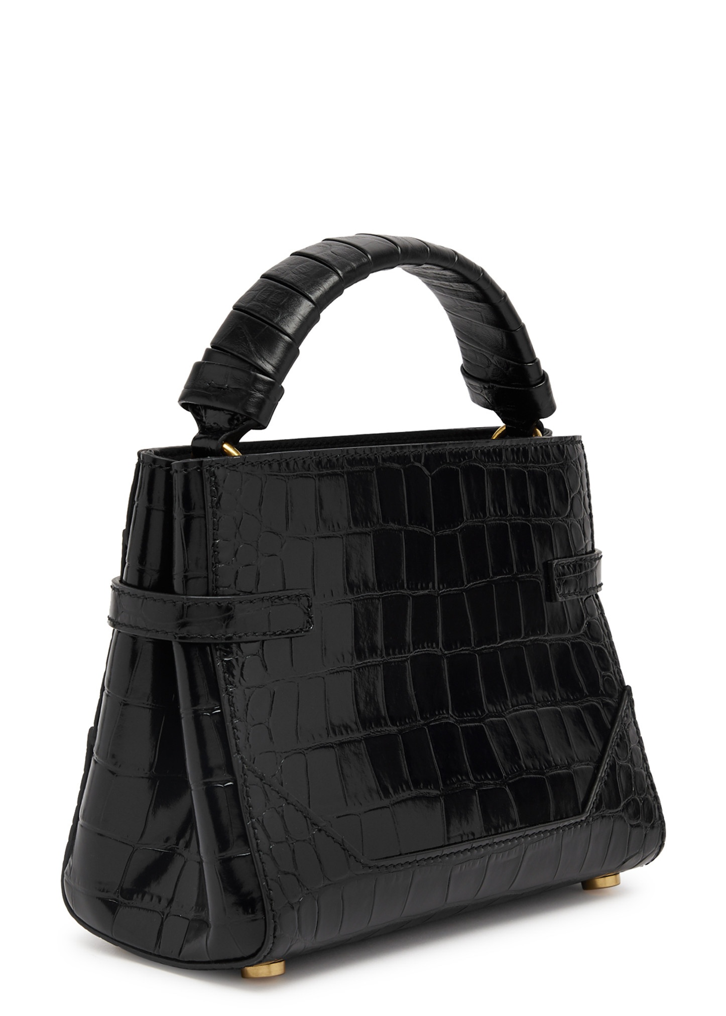 B-Buzz crocodile-effect leather top handle bag - 2