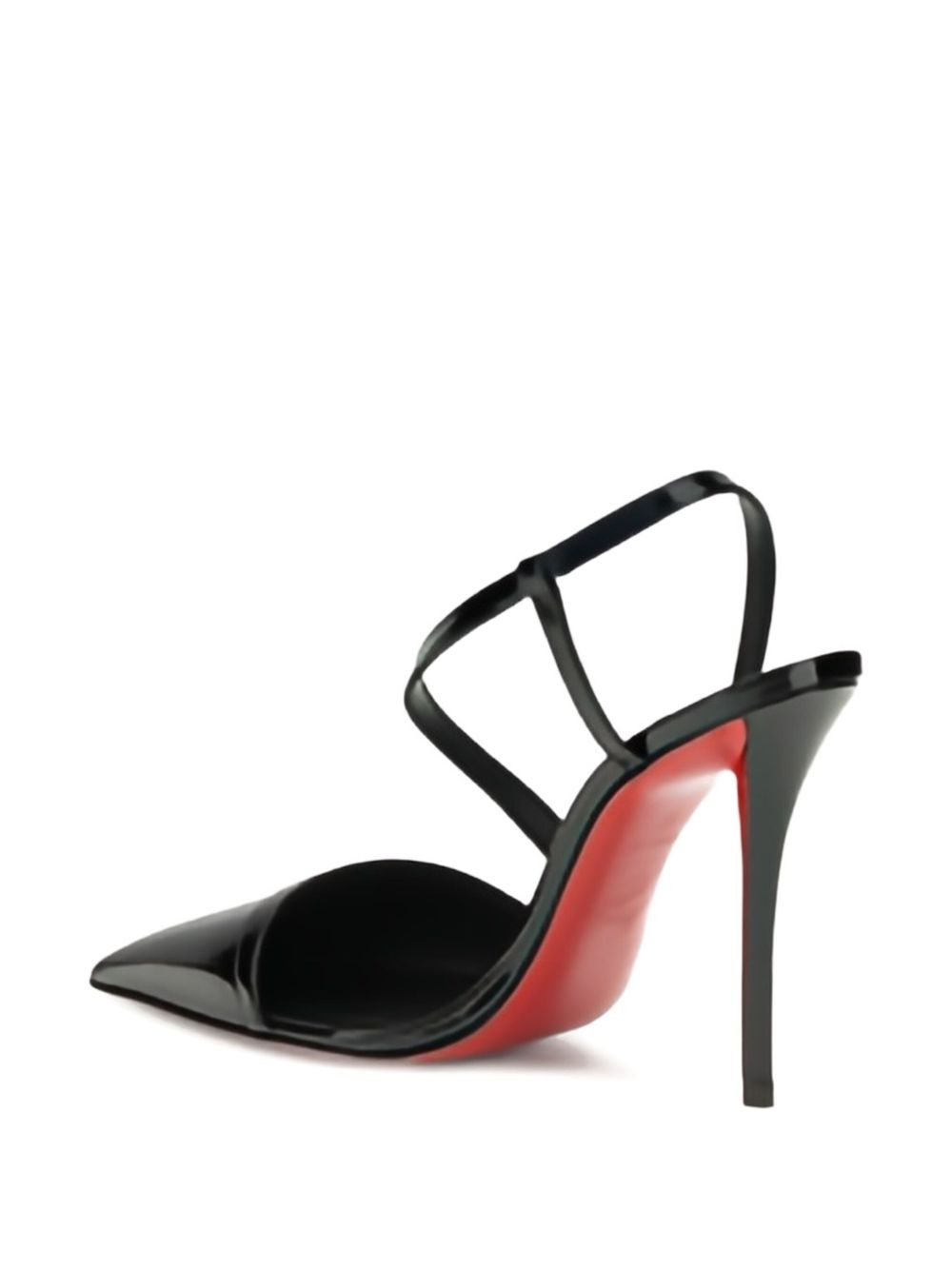 100mm Rosa Z patent leather cross-strap sandals - 4