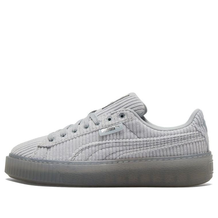 (WMNS) PUMA Basket Platform Strap 'Grey' 384232-02 - 1