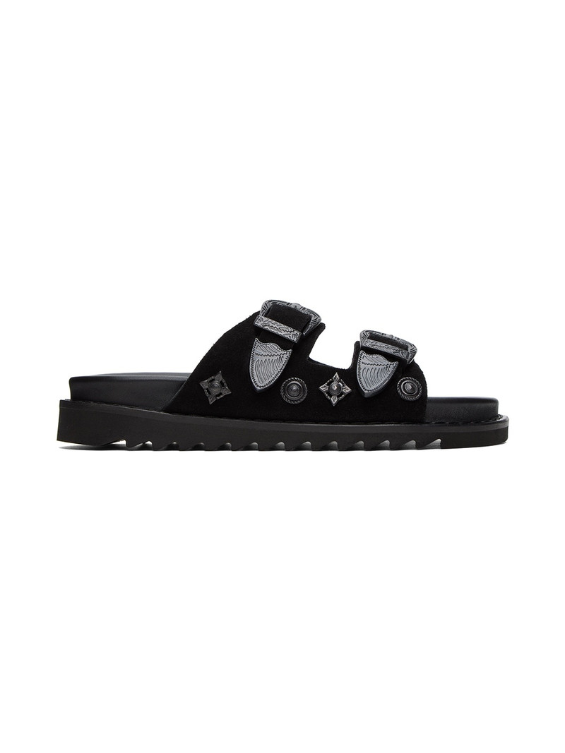 SSENSE Exclusive Black Buckle Sandals 1