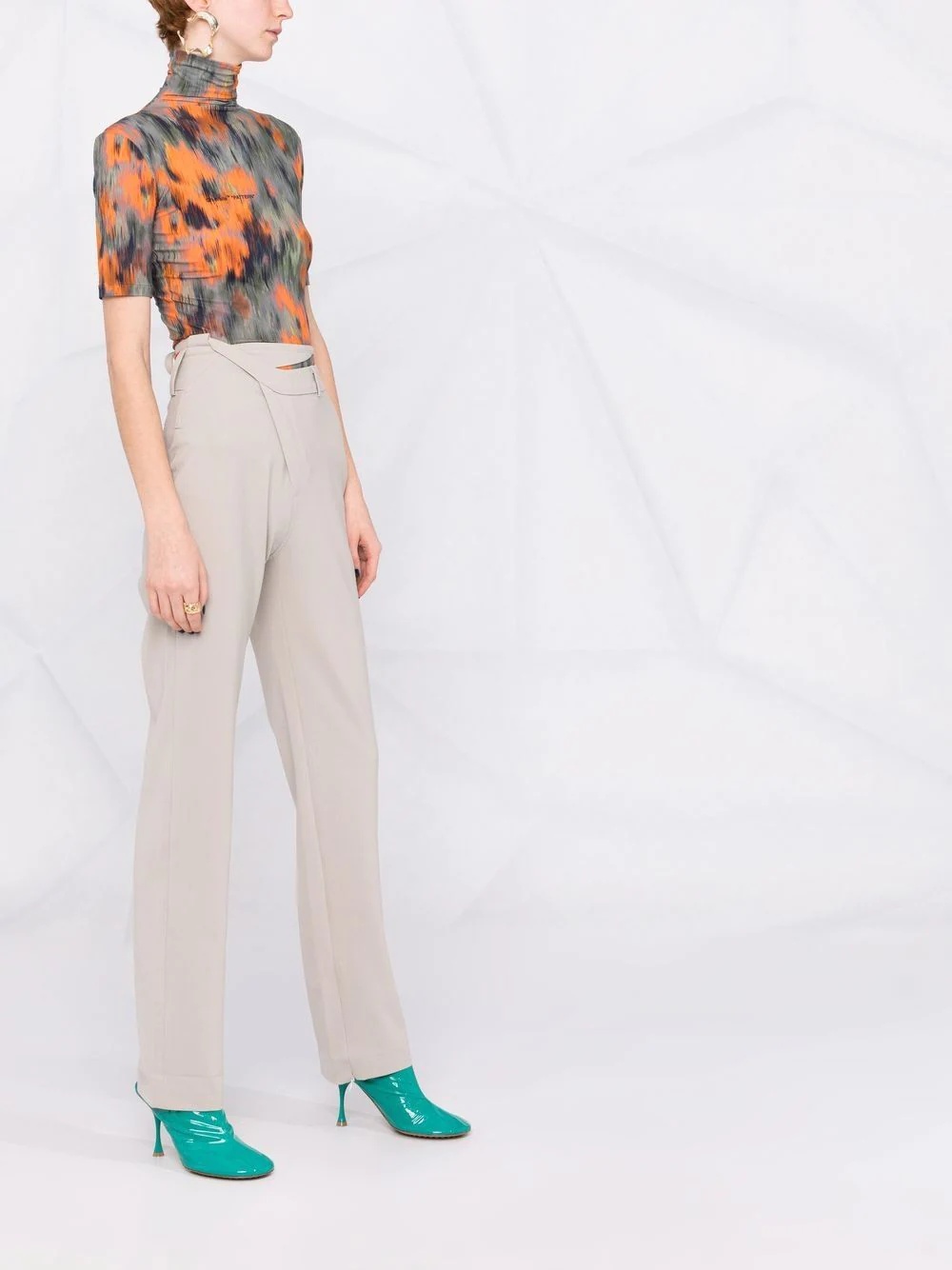 straight-leg tailored trousers - 6