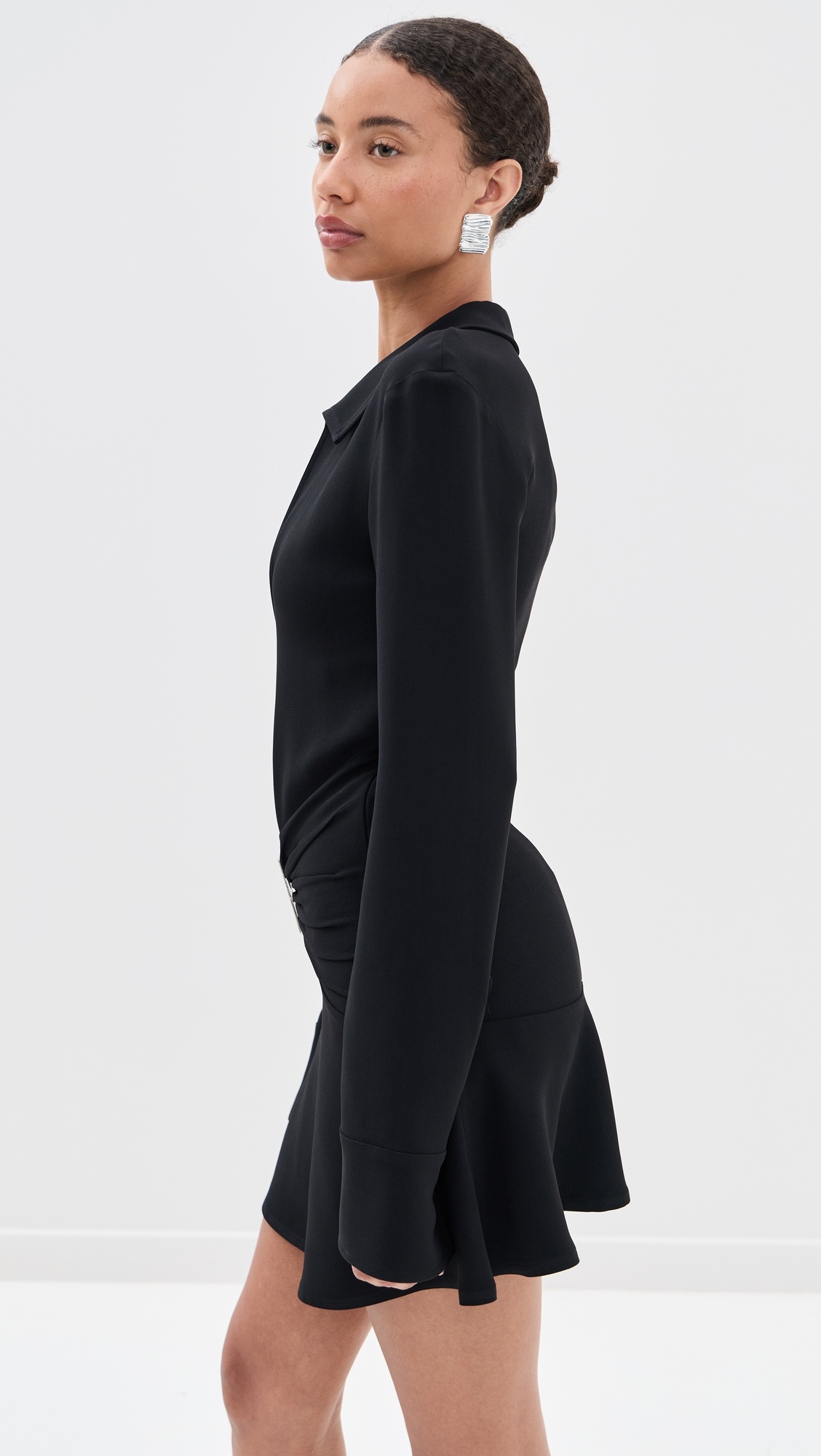 Long Sleeve Collar Dress - 3