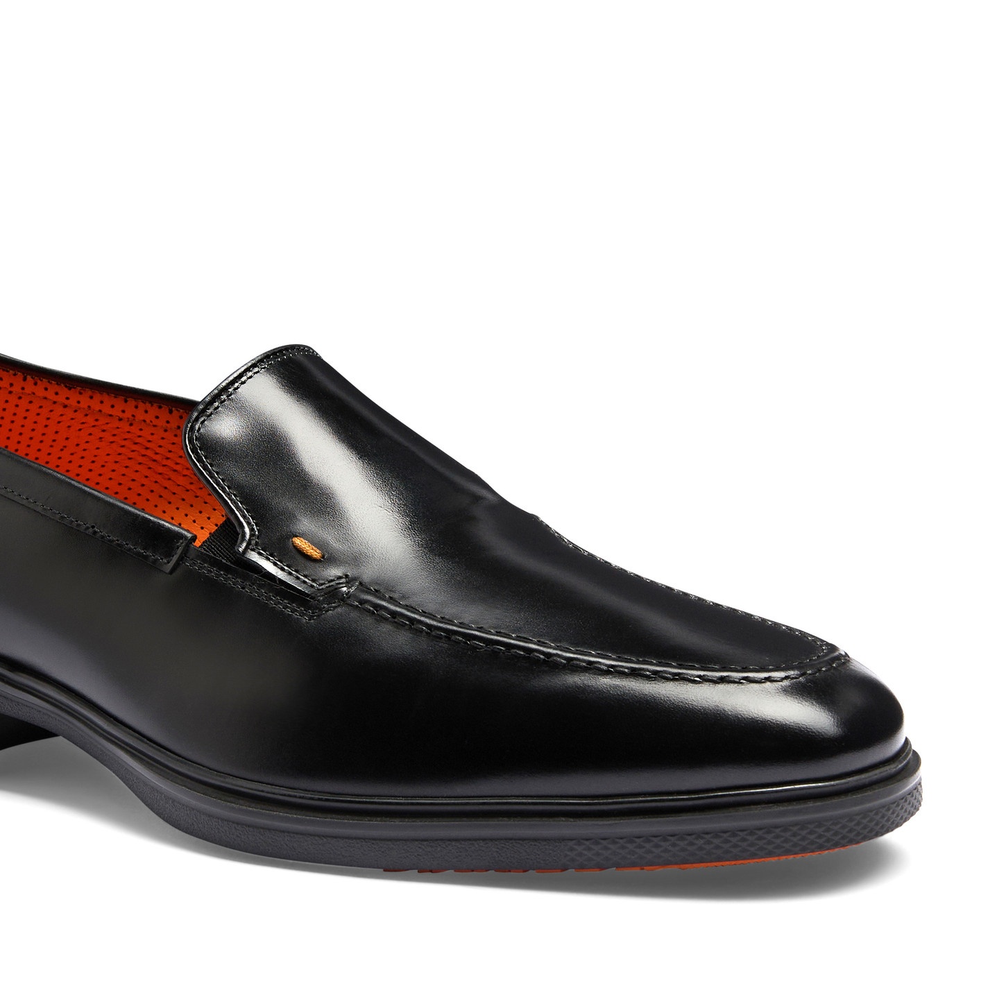 Men's black leather Easy loafer - 6