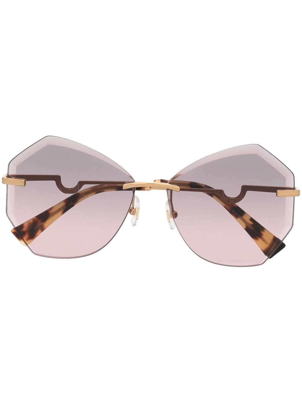 geometric tinted sunglasses - 1