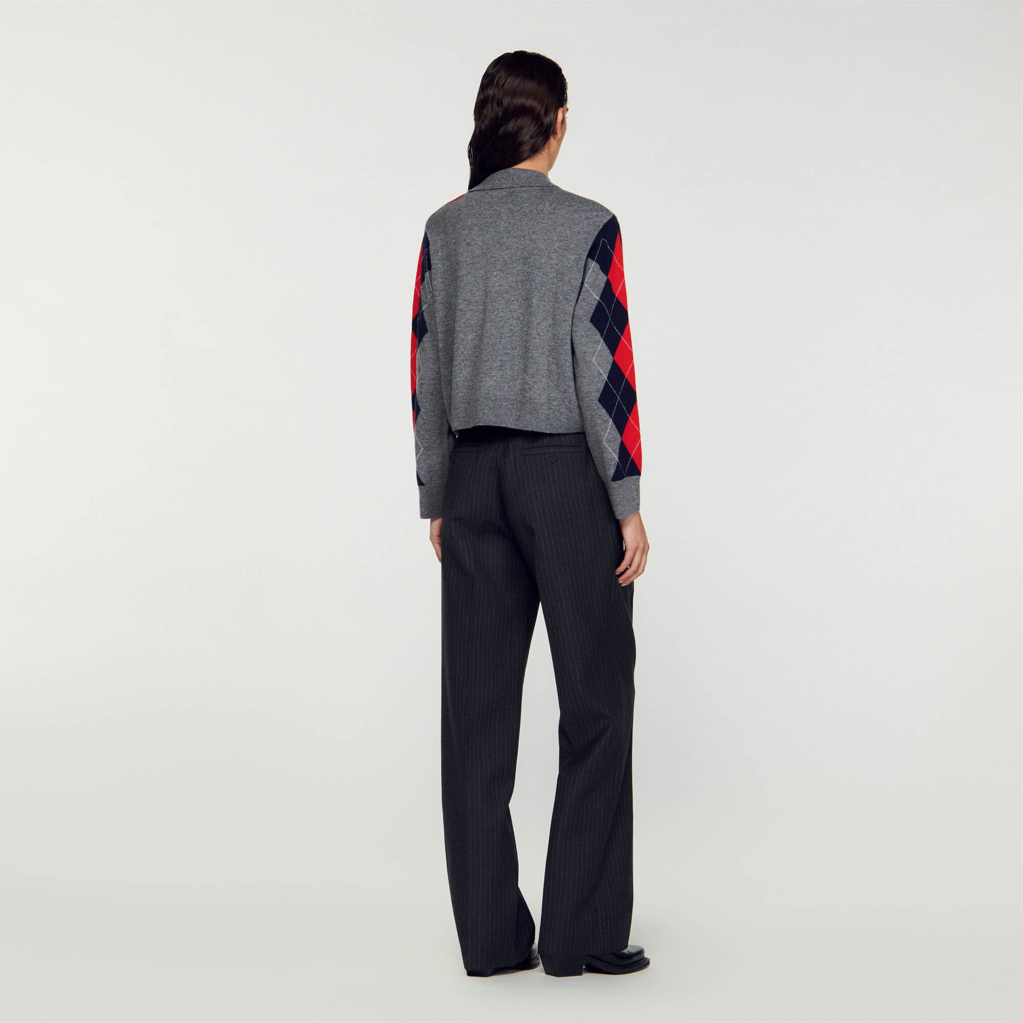 DIAMOND POLO NECK SWEATER - 6