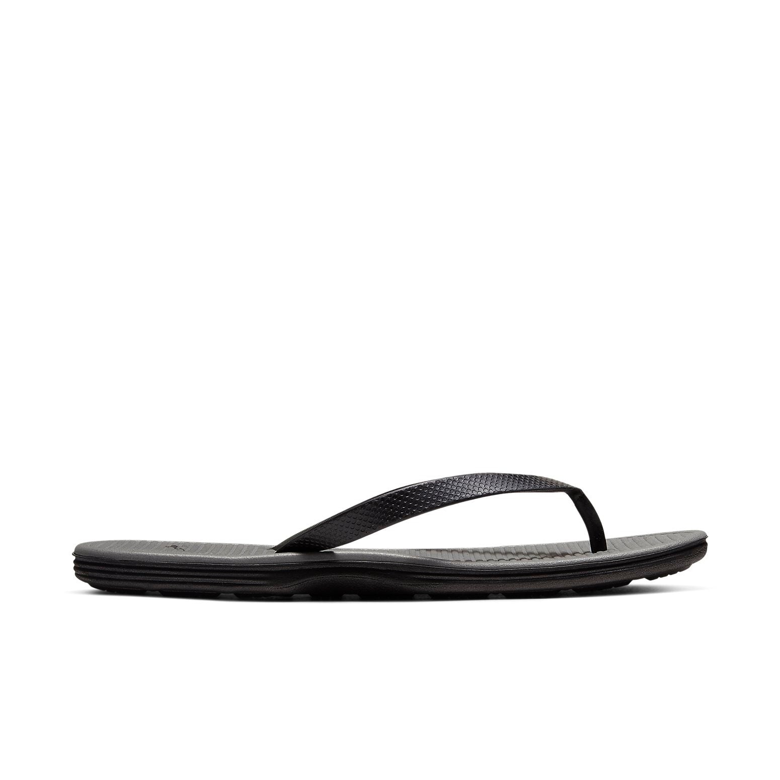 Nike Solarsoft Thong Black Gray Slippers 488160-090 - 2