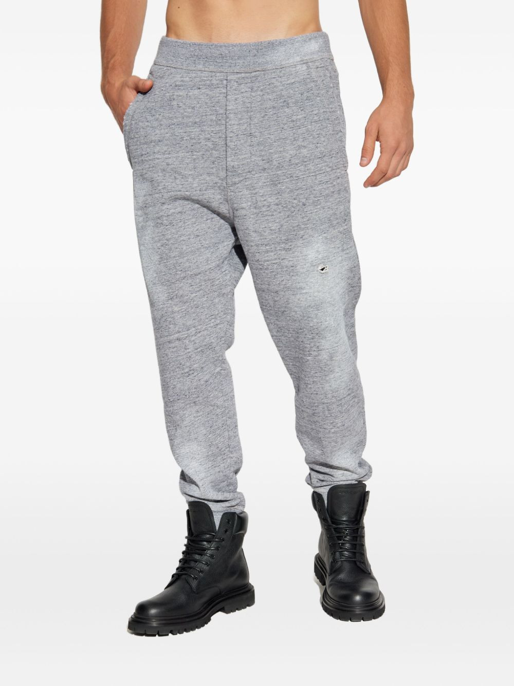 distressed-detail track pants - 3