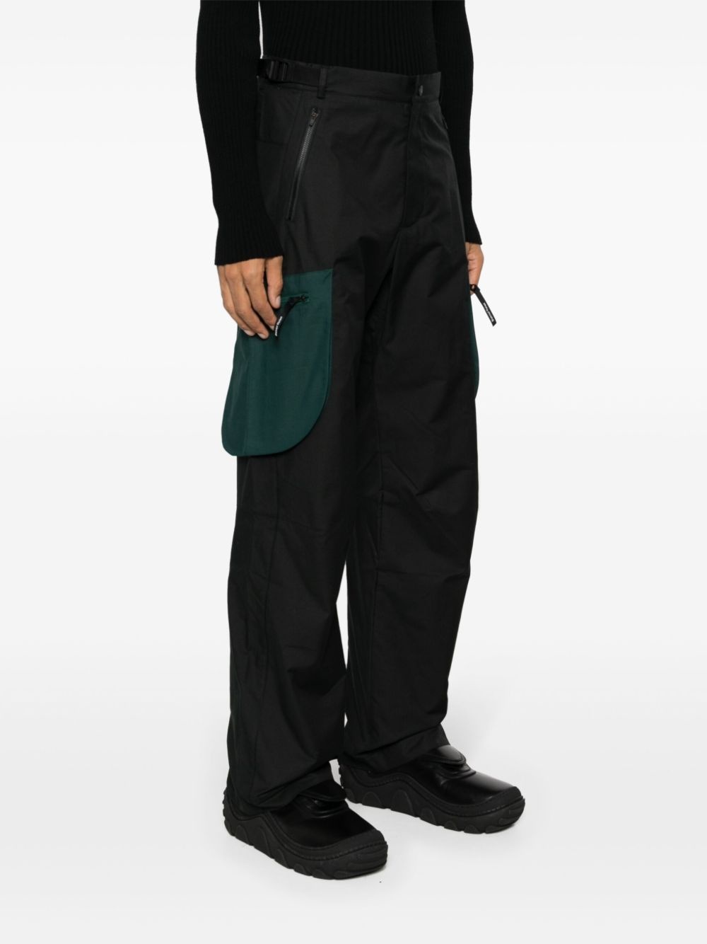 organic-cotton blend cargo trousers - 3