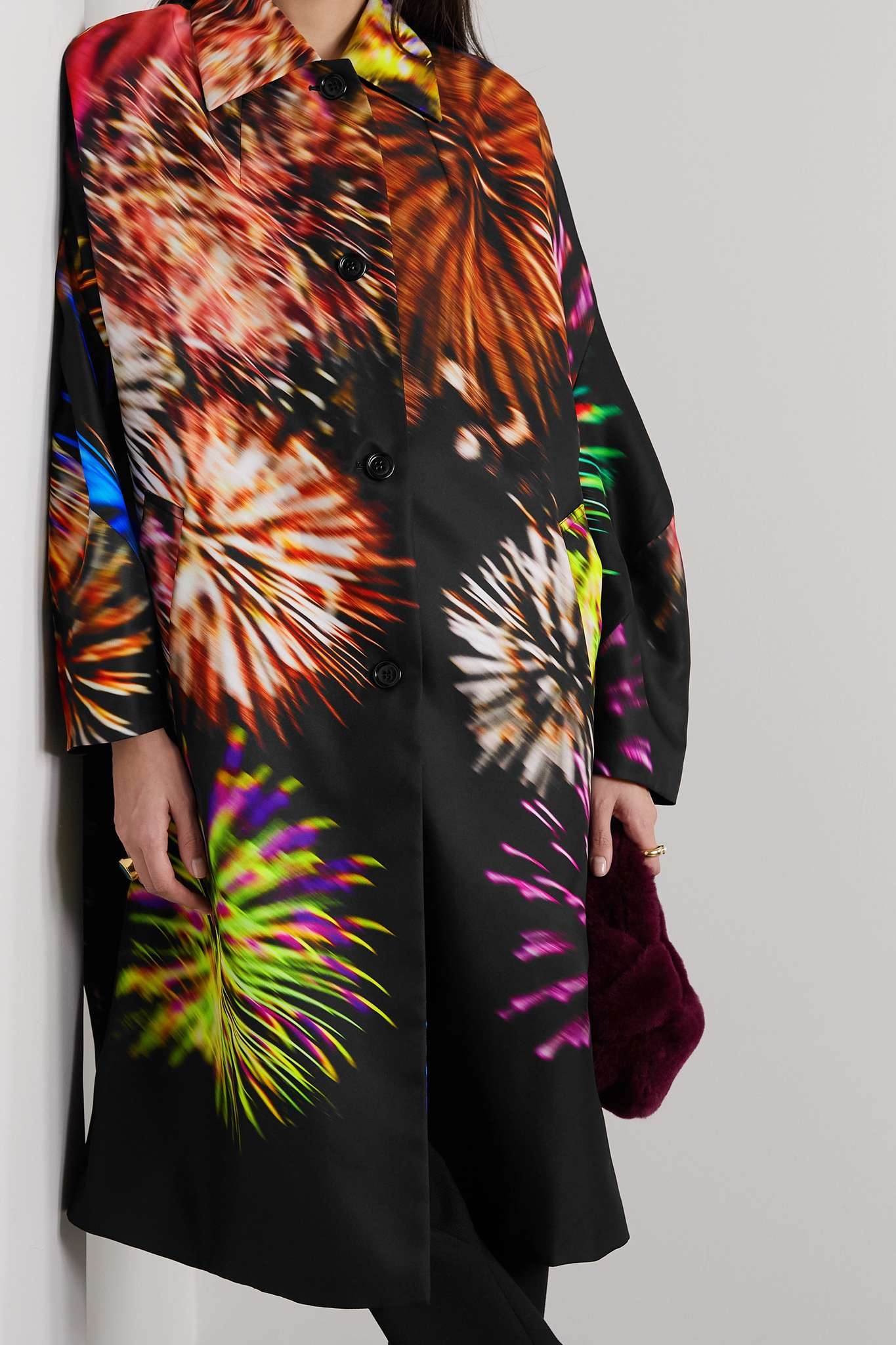 Romano printed faille coat - 3