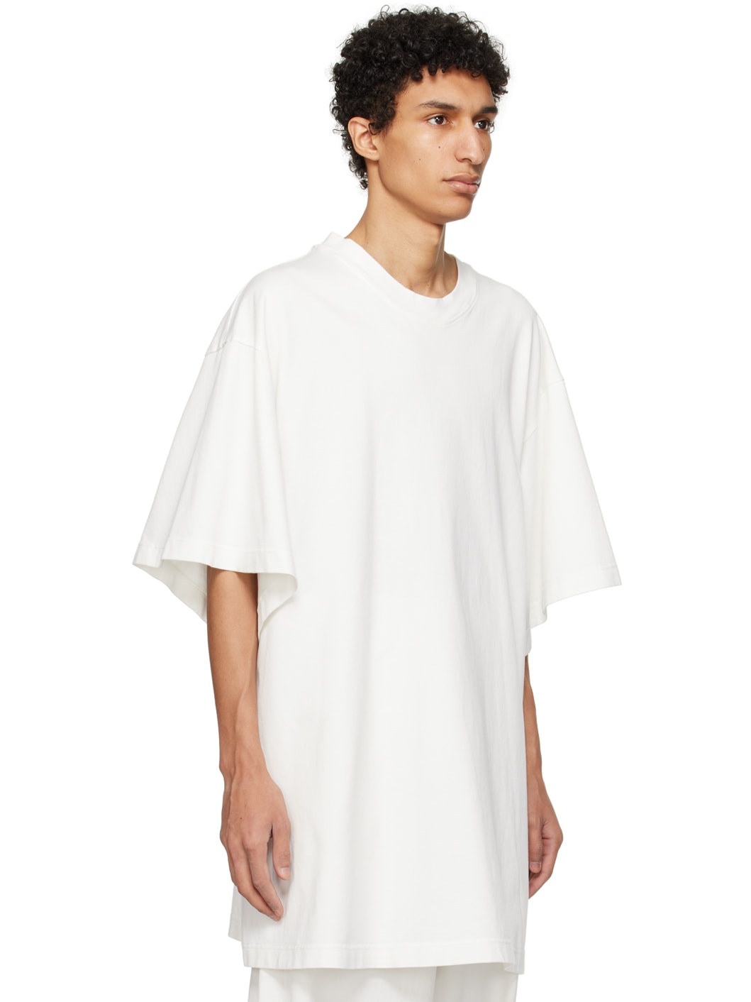 White Dropped Shoulders T-Shirt - 2