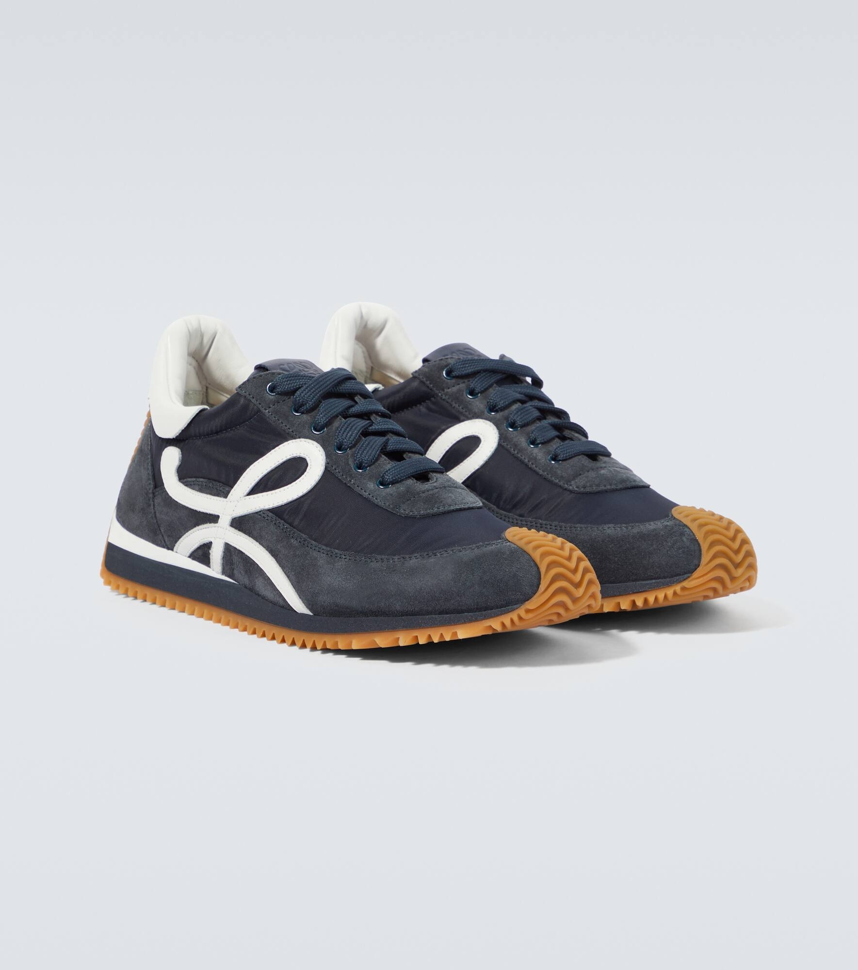 Flow Runner suede-trimmed sneakers - 5