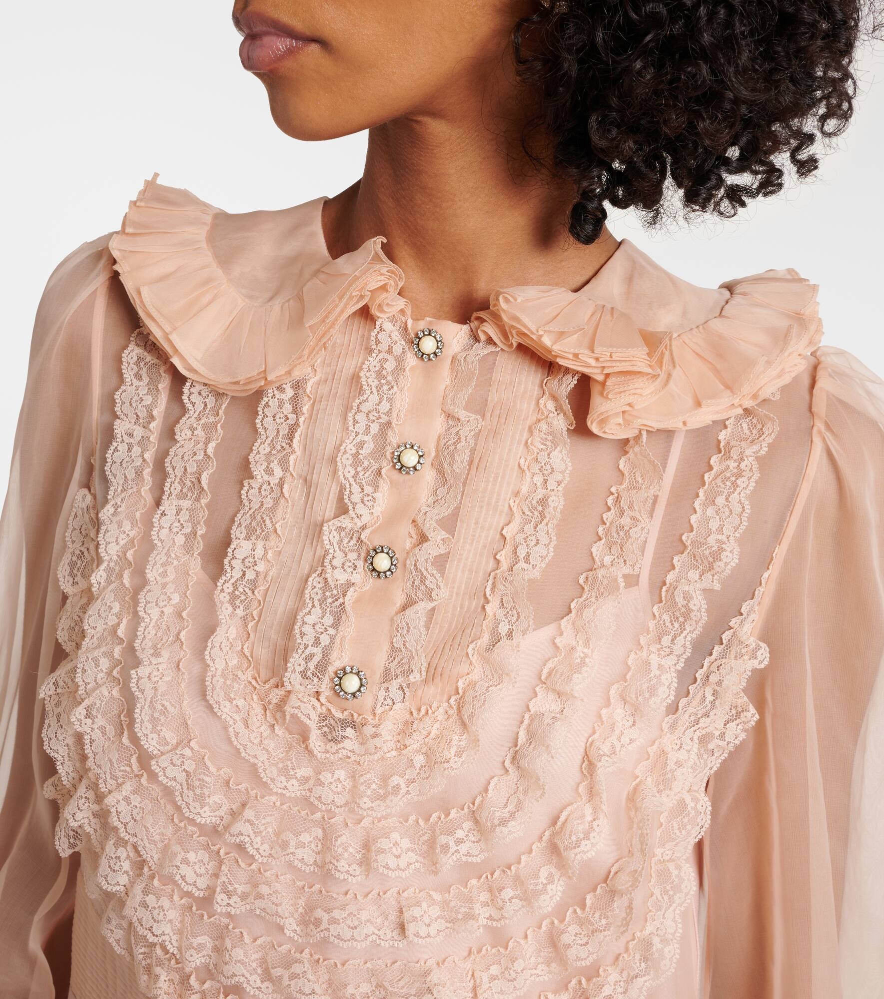 Crepe Couture embroidered minidress - 4
