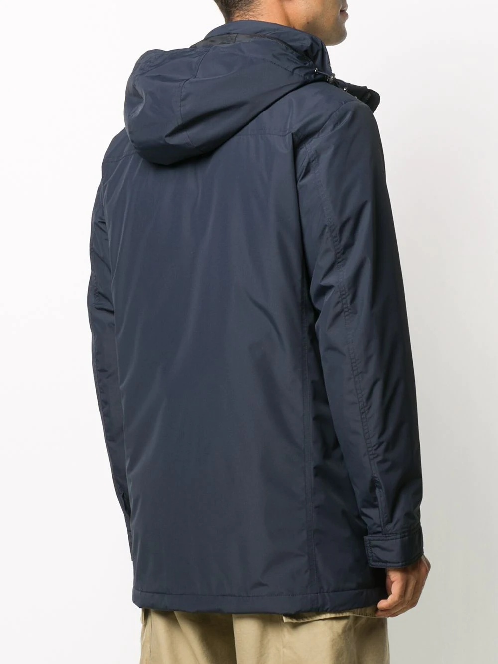 hooded mid-length parka - 4