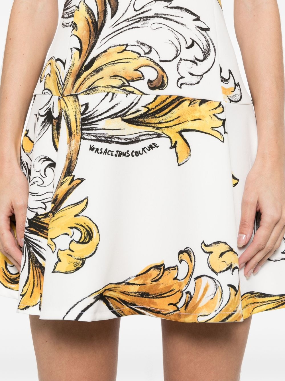 Barocco-print mini dress - 5
