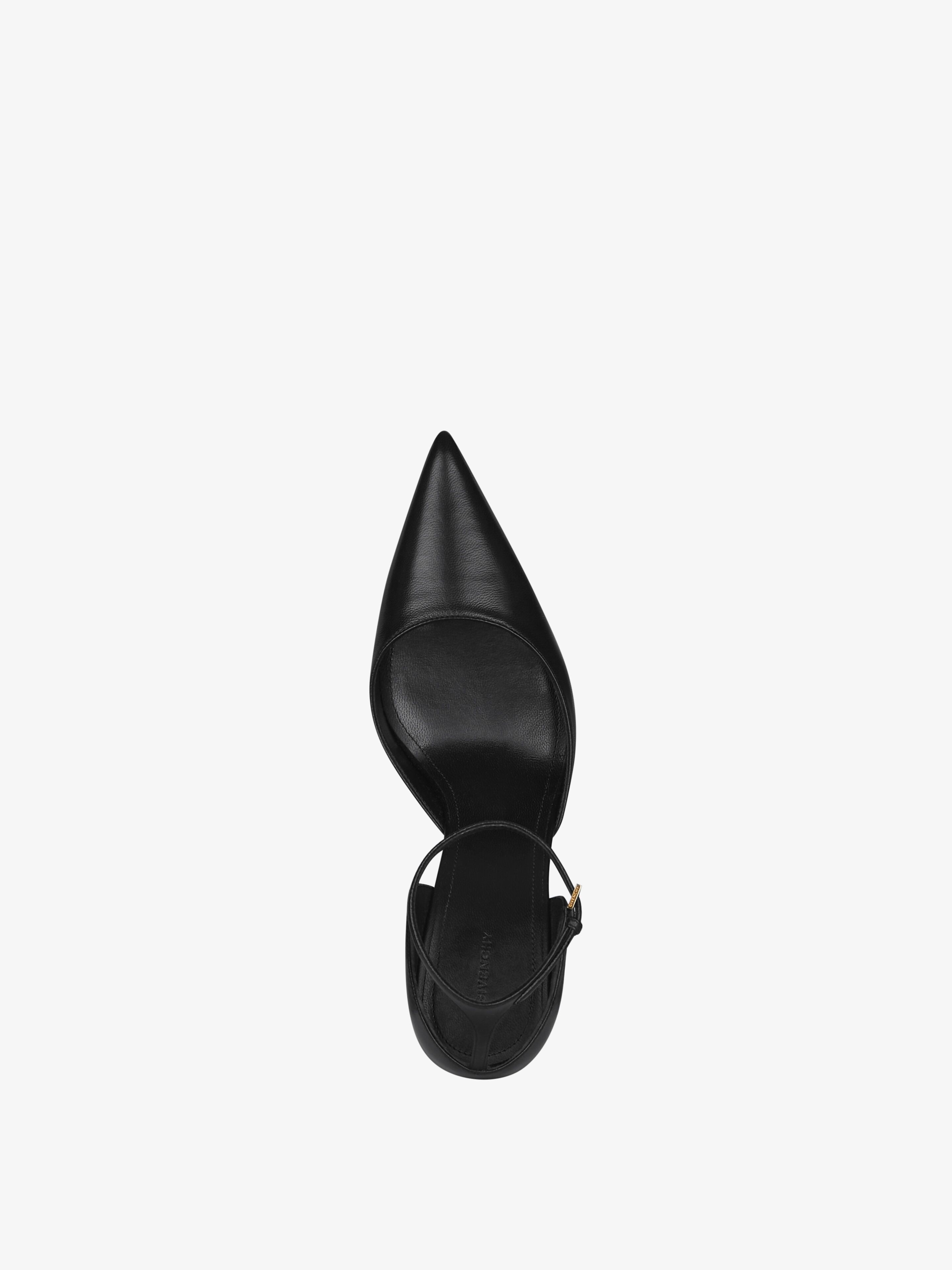 SHOW PUMPS IN LEATHER WITH STOCKINGS - 5
