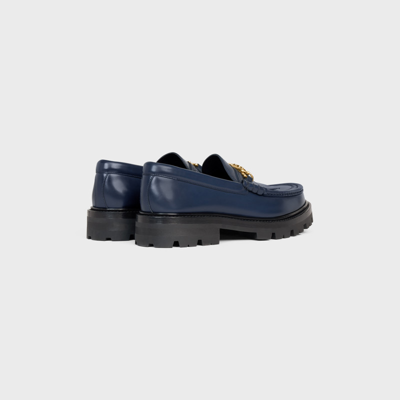 CELINE CELINE MARGARET LOAFER WITH TRIOMPHE CHAIN in POLISHED BULL outlook
