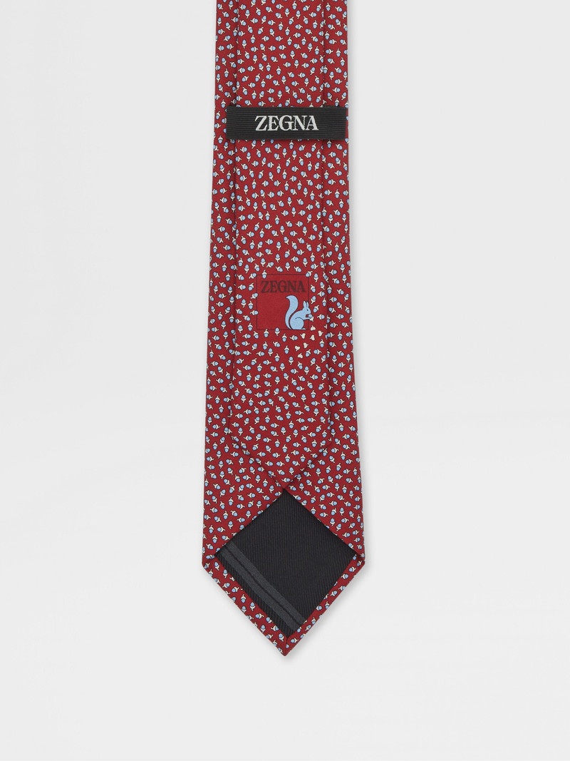 RED SILK TIE 3